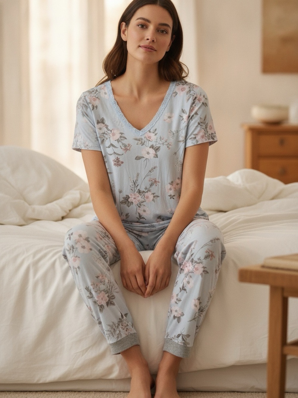 TAHARI 2-Piece Floral Sleepwear Set
Size Large